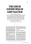 Vorschauseite 2: TECHNIK GEMEINSAM GESTALTEN