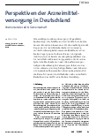 Vorschauseite 1: Perspektiven der Arzneimittelversorgung in Deutschland: Positionen der AOK-Gemeinschaft