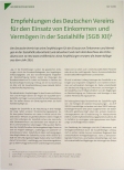 Vorschauseite 1: Empfehlungen des Deutschen Vereins für den Einsatz von Einkommen und Vermögen in der Sozialhilfe (SGB XII)