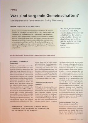 Vorschauseite 1: Was sind sorgende Gemeinschaften? Dimensionen und Kernthemen der Caring Community