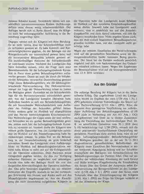 Vorschauseite 3: Befunderhebungsfehler, Beweislastumkehr und Schmerzensgeldanspruch