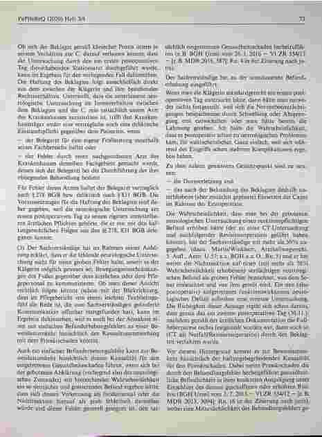 Vorschauseite 5: Befunderhebungsfehler, Beweislastumkehr und Schmerzensgeldanspruch