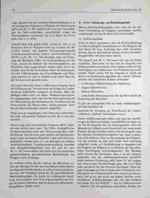 Vorschauseite 6: Befunderhebungsfehler, Beweislastumkehr und Schmerzensgeldanspruch