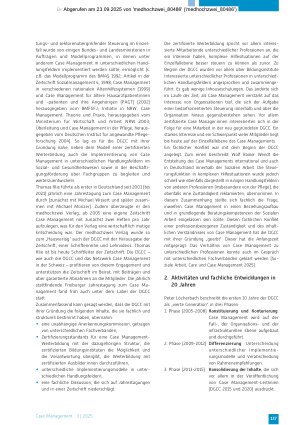 Vorschauseite 3: 20 Jahre DGCC – Rückblicke, aktueller Stand und Herausforderungen