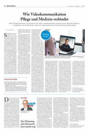 Vorschauseite 1: Wie Videokommunikation Pflege und Medizin verbindet
