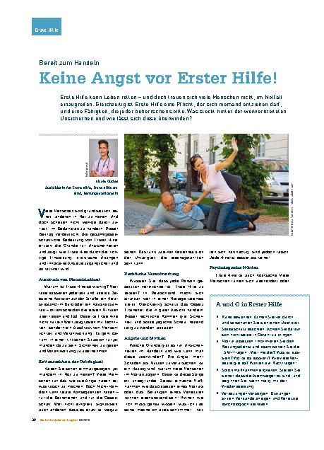 Vorschauseite 1: Bereit zum Handeln Keine Angst vor Erster Hilfe!