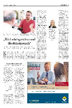 Vorschauseite 1: "Rückwärtsgerichtet und überbürokratisch"