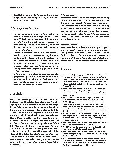Vorschauseite 3: M. Sc. in Public Health/Öffentliches Gesundheitswesen an der HHU