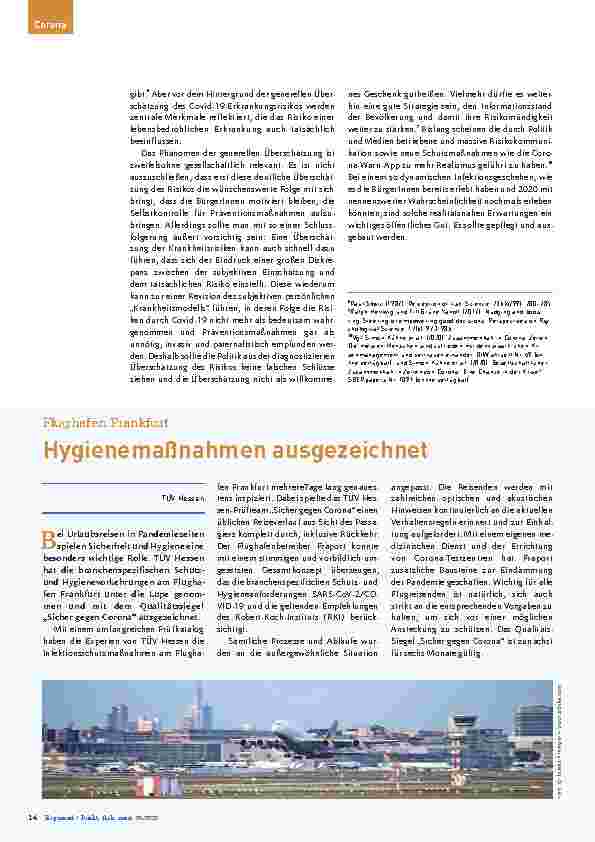 Vorschauseite 5: SOEP-CoV-Studie Erkrankungsrisiko wird überschätzt, individuelle Risikofaktoren aber berücksichtigt.