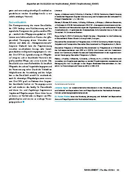 Vorschauseite 3: Die Community Health Nurse hebt sich ab und bleibt doch auf dem Boden.