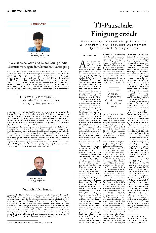 Vorschauseite 1: Tipp: Pauschale: Einigung erzielt