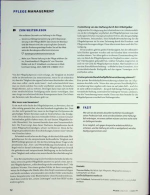 Vorschauseite 3: BEEP - eine Haftungsfalle für Pflegefachpersonen?