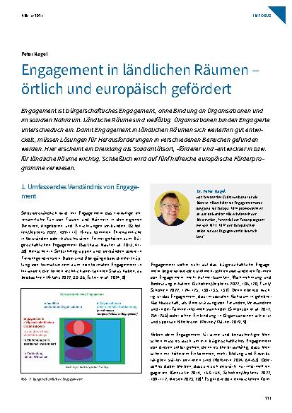 Vorschauseite 1: Engagement in ländlichen Räumen – örtlich und europäisch gefördert