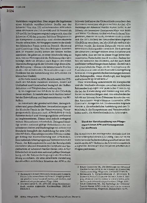 Vorschauseite 2: 20 Jahre Pflegeexpert: innen APN - Zeit für den nächsten Schritt!