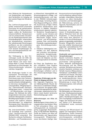 Vorschauseite 2: Hitzeschutz in Einrichtungen für lebensältere Menschen. Erkenntnisse aus einem Lehrforschungsprojekt zu klimabedingten Krisen
