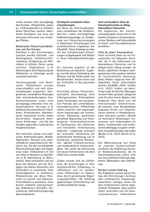 Vorschauseite 3: Hitzeschutz in Einrichtungen für lebensältere Menschen. Erkenntnisse aus einem Lehrforschungsprojekt zu klimabedingten Krisen