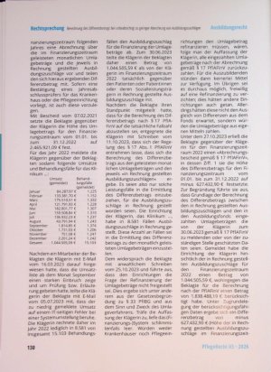 Vorschauseite 2: Berechnung des Differenzbetrags bei unbeabsichtigt zu geringer Abrechnung von Ausbildungs zuschlägen nach § 17 Abs. 1 Satz 1 PlfAFinV