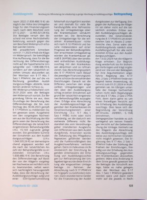 Vorschauseite 3: Berechnung des Differenzbetrags bei unbeabsichtigt zu geringer Abrechnung von Ausbildungs zuschlägen nach § 17 Abs. 1 Satz 1 PlfAFinV