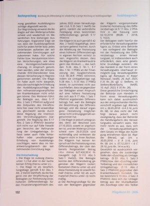 Vorschauseite 4: Berechnung des Differenzbetrags bei unbeabsichtigt zu geringer Abrechnung von Ausbildungs zuschlägen nach § 17 Abs. 1 Satz 1 PlfAFinV