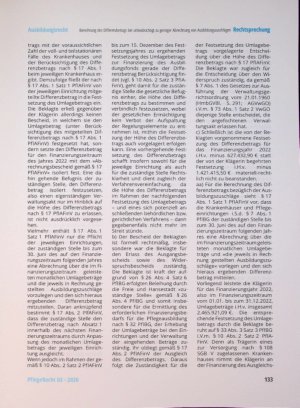 Vorschauseite 5: Berechnung des Differenzbetrags bei unbeabsichtigt zu geringer Abrechnung von Ausbildungs zuschlägen nach § 17 Abs. 1 Satz 1 PlfAFinV