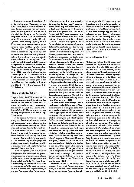 Vorschauseite 3: Künstliche Intelligenz: Chance für mehr Qualität und Effizienz in der ambulanten Versorgung