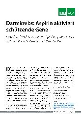 Vorschauseite 1: Darmkrebs: Aspirin aktiviert schützende Gene