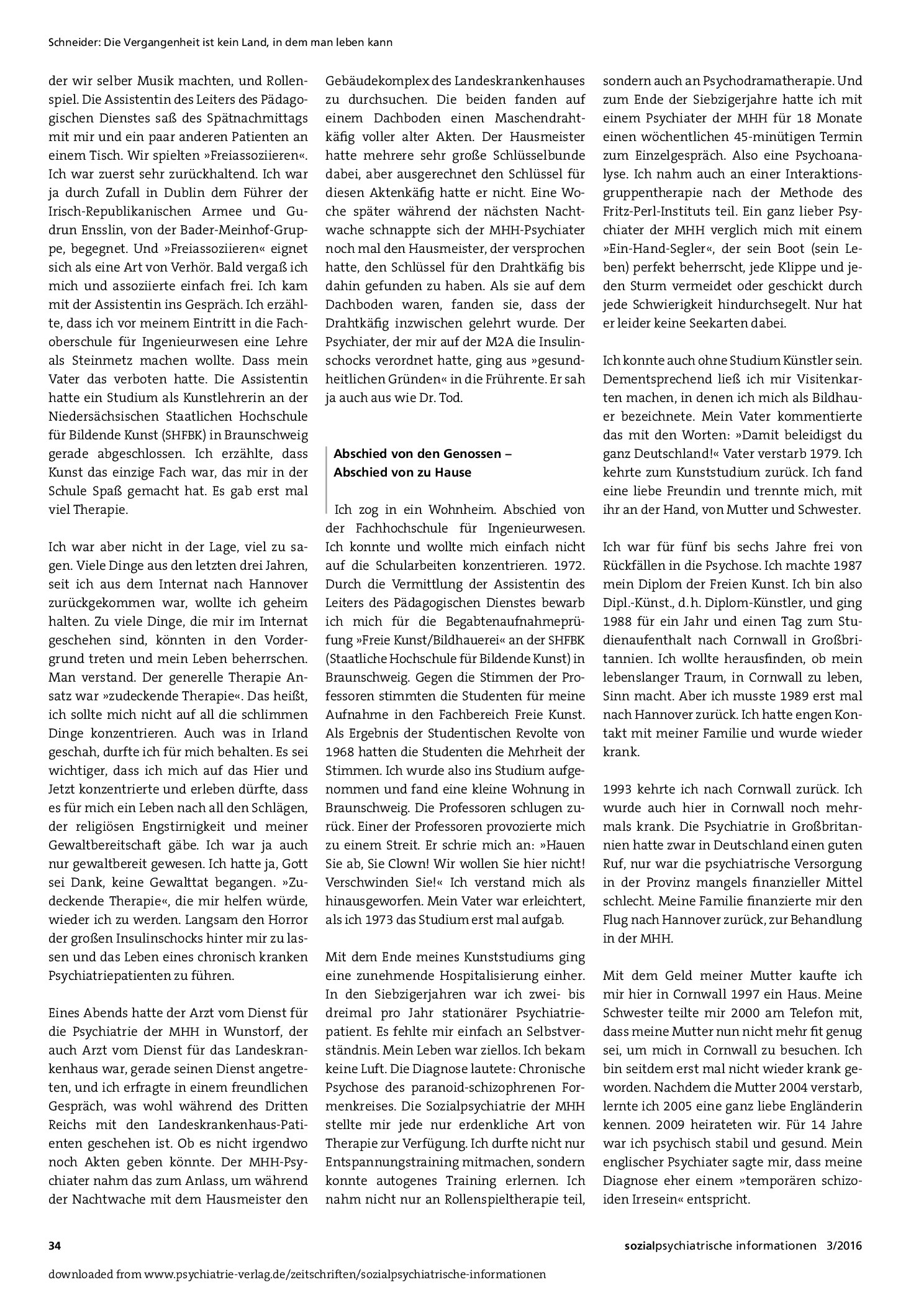 Vorschauseite 3: Die Vergangenheit ist kein Land, in dem man leben kann – aber was kann man machen, wenn sie einen einholt?