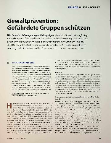 Vorschauseite 1: Gewaltprävention: Gefährdete Gruppen schützen