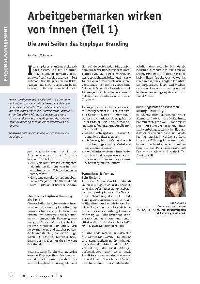 Vorschauseite 1: Arbeitgebermarken wirken von innen (Teil 1)