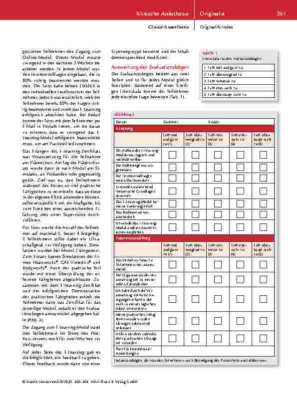 Vorschauseite 4: Entwicklung eines integrierten Blended Learning-Curriculums zum Erlernen von anästhesiologisch fokussierter Sonographie