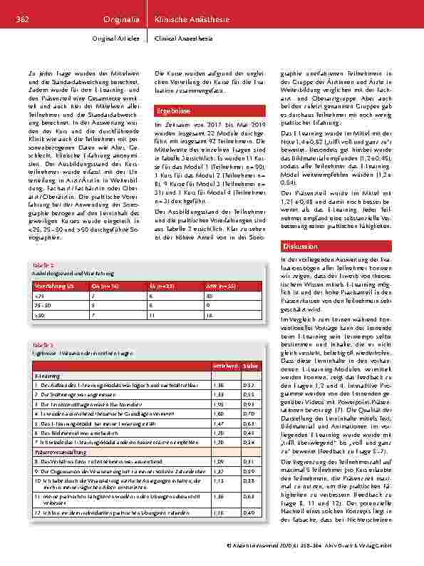 Vorschauseite 5: Entwicklung eines integrierten Blended Learning-Curriculums zum Erlernen von anästhesiologisch fokussierter Sonographie
