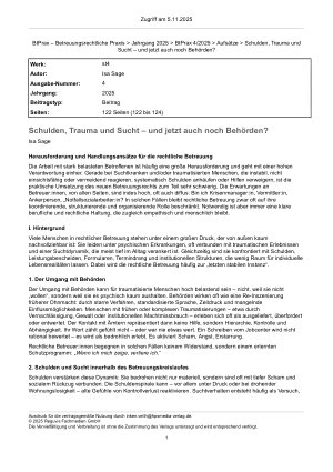 Vorschauseite 1: Schulden, Trauma und Sucht – und jetzt auch noch Behörden?