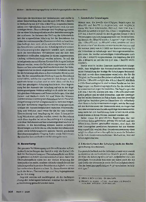Vorschauseite 3: Die Kostentragungspflicht bei Schulungsansprüchen des Personalrats
