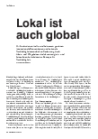 Vorschauseite 1: Lokal ist auch global