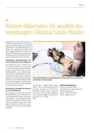 Vorschauseite 1: Sichere Materialien für sensible Anwendungen: Medical Grade Plastics