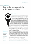 Vorschauseite 1: Drohende Investitionslücke in der Medizintechnik
