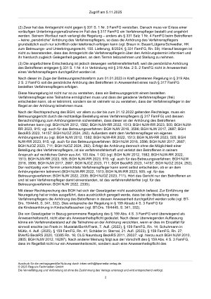 Vorschauseite 2: Zur Anhörung – § 319 Abs. 2 Satz 2 FamFG