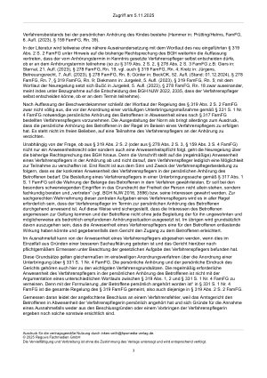 Vorschauseite 3: Zur Anhörung – § 319 Abs. 2 Satz 2 FamFG