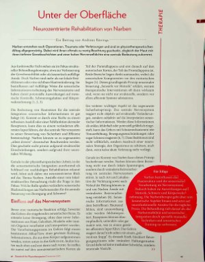 Vorschauseite 1: Unter der Oberfläche Neurozentrierte Rehabilitation von Narben