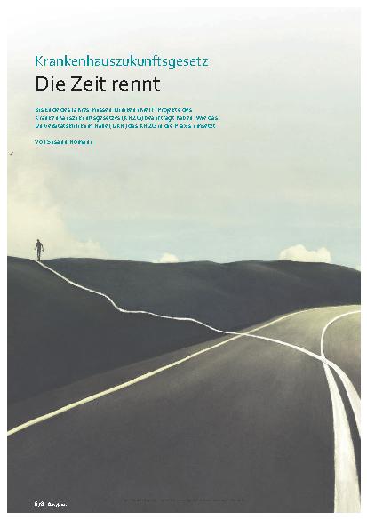 Vorschauseite 1: Krankenhauszukunftsgesetz. Die Zeit rennt.