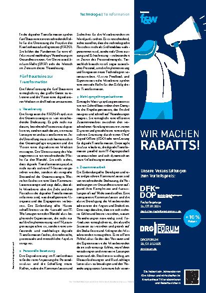 Vorschauseite 2: Krankenhauszukunftsgesetz. Die Zeit rennt.