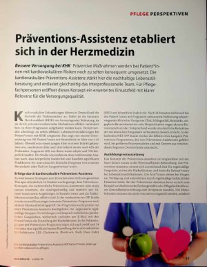 Vorschauseite 1: Präventions-Assistenz etabliert sich in der Herzmedizin