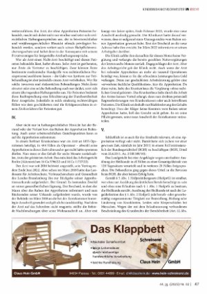Vorschauseite 4: Ist das erlaubt? - Wann bewegen sich Ärzte und Pflegekräfte bei Behandlungen auf sicherem Terrain und wann nicht?