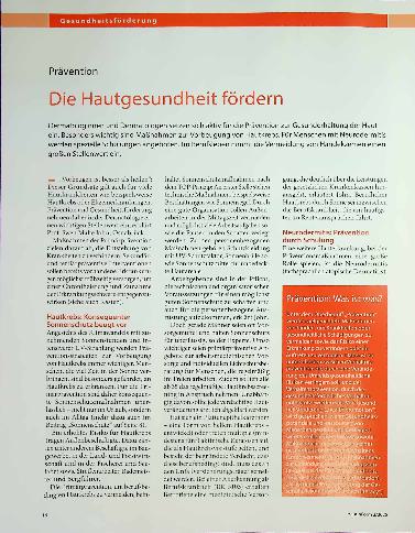 Vorschauseite 1: Die Hautgesundheit fördern
