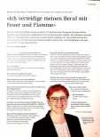 Vorschauseite 1: "Ich verteidige meinen Beruf mit Feuer und Flamme."