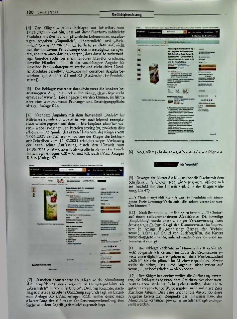 Vorschauseite 2: Rechtsprechung: Haftung des Plattformbetreibers für Falschbezeichnungen