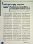 Vorschauseite 1: Künstliche Intelligenz in kritischen Anwendungen: Die Black Box transparent machen