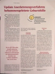 Vorschauseite 1: Update Anerkennungsverfahren hebammengeleitete Geburtshilfe