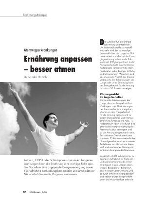 Vorschauseite 1: Atemwegserkrankungen Ernährung anpassen – besser atmen