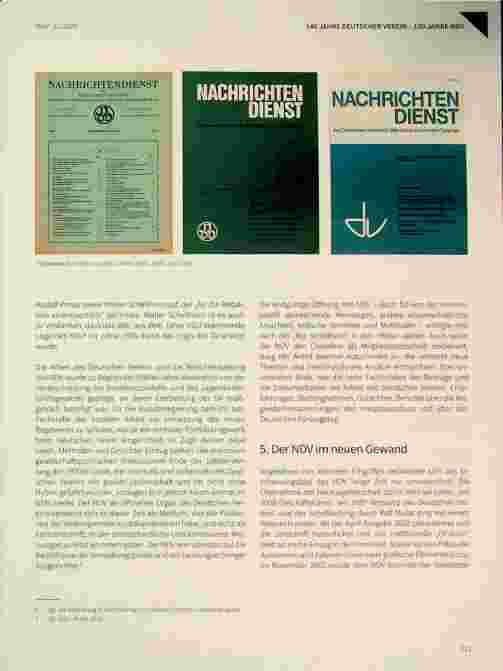 Vorschauseite 4: Deutscher Verein und NDV: ein Streifzug durch die gemeinsame Geschichte